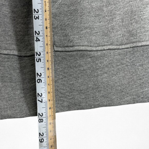 James Perse Gray Hooded Hoodie Sweatshirt 3/4 Sleeve Pullover Pockets Women's 4 - Picture 6 of 9